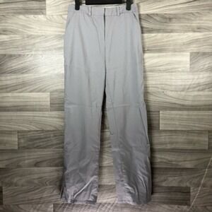 Bebe Womens Dress Career Pants Gray Mid Rise Pockets Slit Hems USA 4‎